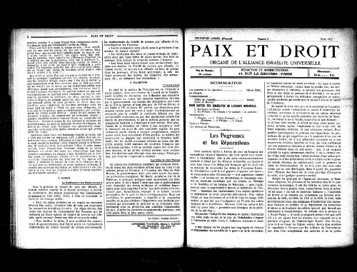 Paix et Droit.  (01/05/1922)